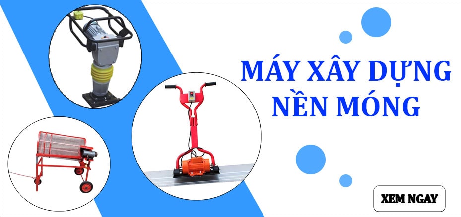 banner máy móc thi công nền móng