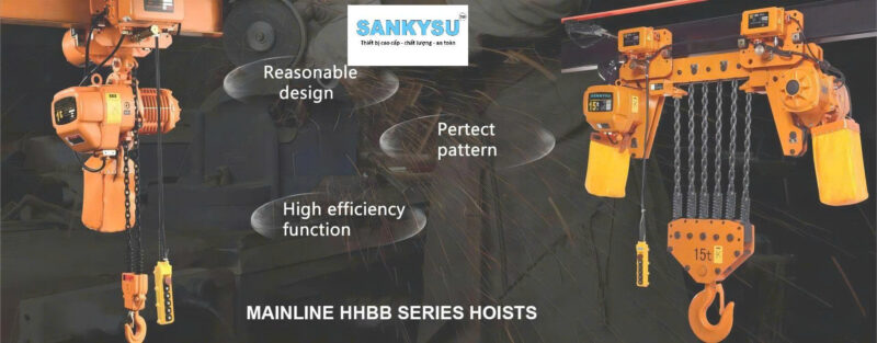 Pa lăng xích điện di chuyển 10 tấn SANKYSU KKBB10-04 10 tấn 380V