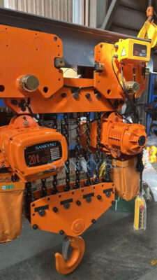 Pa lăng xích điện cố định SANKYSU KKBB20 - 20 tấn