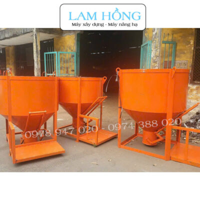 Phễu đổ bê tông Lam Hồng 0.6 khối , bền bỉ , chắc chắn